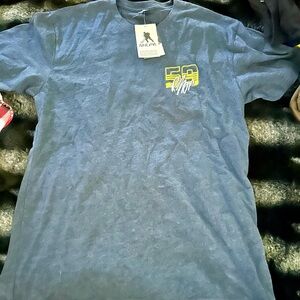 NHL Blue Tee with Yellow Graphic